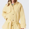 Rosabel Lockerer Einreiher-Trenchcoat – Hellgelb Rosabel Lockerer Einreiher-Trenchcoat – Hellgelb