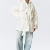 Rosabel Lockerer Einreiher-Trenchcoat – Weiß Rosabel Lockerer Einreiher-Trenchcoat – Weiß