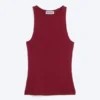 Rotes, figurbetontes Tanktop aus Baumwolljersey – Rot