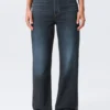 Rowe Super High Waisted Regular Straight Jeans – Angel Blue – Dunkelblau