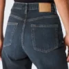 Rowe Super High Waisted Regular Straight Jeans – Angel Blue – Dunkelblau