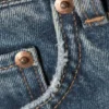 Rowe Super High Waisted Regular Straight Jeans – Eisenblau – Mittelblau Rowe Super High Waisted Regular Straight Jeans – Eisenblau – Mittelblau