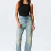 Rowe Super High Waisted Regular Straight Jeans – Port Blue – Hellblau Rowe Super High Waisted Regular Straight Jeans – Port Blue – Hellblau