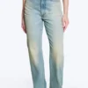 Rowe Super High Waisted Regular Straight Jeans – Port Blue – Hellblau Rowe Super High Waisted Regular Straight Jeans – Port Blue – Hellblau
