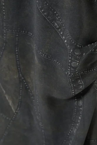 Satin-Minikleid mit einer Schulter – Dunkelgrau