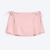 Satin-Minirock mit Cut-outs – Hellrosa Satin-Minirock mit Cut-outs – Hellrosa