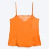 Satin-Spitzenoberteil – Orange Satin-Spitzenoberteil – Orange