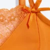 Satin-Spitzenoberteil – Orange Satin-Spitzenoberteil – Orange