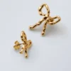 Schleifen-Ohrringe – Gold Schleifen-Ohrringe – Gold