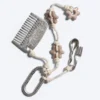Schlüsselanhänger mit mehreren Anhängern – Beige/Silber