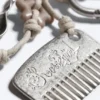 Schlüsselanhänger mit mehreren Anhängern – Beige/Silber