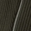 Schmal geschnittene Strickjacke mit Reißverschluss – Dunkelkhaki