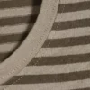 Schmal geschnittenes Baumwoll-T-Shirt mit kurzen Ärmeln – dunkle und helle Mole-Streifen Schmal geschnittenes Baumwoll-T-Shirt mit kurzen Ärmeln – dunkle und helle Mole-Streifen