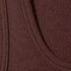 Schmal geschnittenes, geripptes Tanktop mit quadratischem Ausschnitt – Burgunderrot Schmal geschnittenes, geripptes Tanktop mit quadratischem Ausschnitt – Burgunderrot