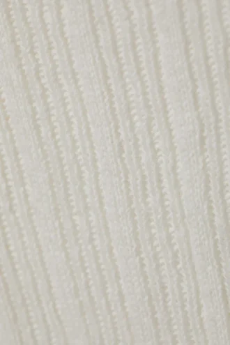 Schmal geschnittenes, gestricktes Tanktop mit U-Boot-Ausschnitt – Staubweiß