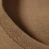 Schmal geschnittenes, kurzärmeliges Baumwoll-T-Shirt – gewaschenes Dunkelbeige Schmal geschnittenes, kurzärmeliges Baumwoll-T-Shirt – gewaschenes Dunkelbeige