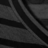 Schmal geschnittenes Langarm-Henley-Top – schwarz-grau gestreift Schmal geschnittenes Langarm-Henley-Top – schwarz-grau gestreift