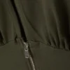 Schmal geschnittenes, ärmelloses Oberteil mit Reißverschluss – Khaki-Grün Schmal geschnittenes, ärmelloses Oberteil mit Reißverschluss – Khaki-Grün