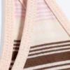 Schmal geschnittenes Tanktop mit Trägern – rosa/braun gestreift