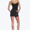 Schmale Low-Rise-Jeans-Hotpants – Tinten-Schwarz – Schwarz Schmale Low-Rise-Jeans-Hotpants – Tinten-Schwarz – Schwarz