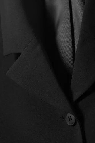Schmaler Einreiher-Blazer – Schwarz