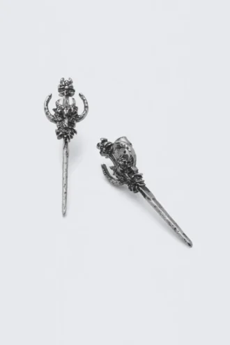 Schwert-Ohrringe – Silber