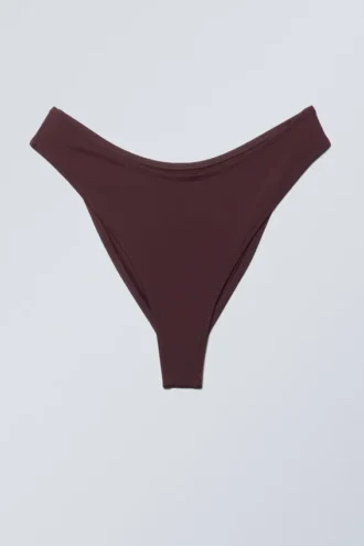 Scoop-Bikinihose – Dunkelbraun