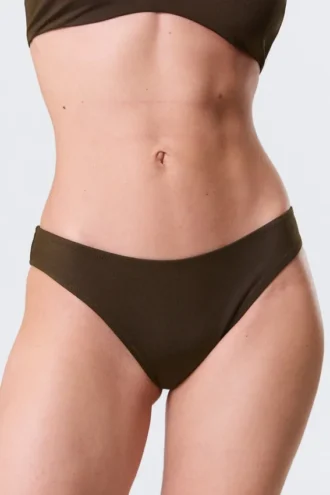 Scoop-Bikinihose – Dunkelbraun