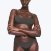 Scoop-Bikinihose – Dunkelgrau – Schimmernd Scoop-Bikinihose – Dunkelgrau – Schimmernd