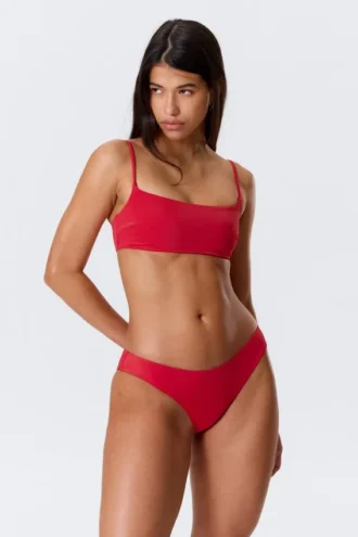 Scoop-Bikinihose – leuchtend rot