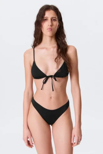 Scoop-Bikinihose – Schwarz