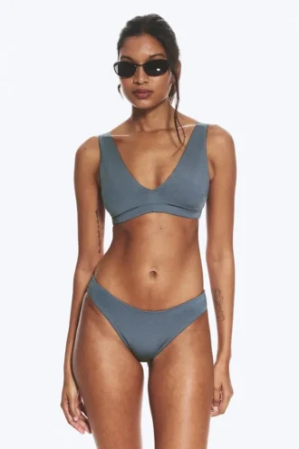 Scoop-Bikinihose – Staubiges Mittelblau