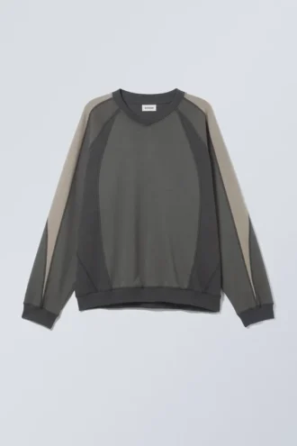Scott Colour Block Sweatshirt – Dunkelgrau Colour Block