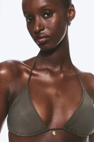 Shell Triangel-Bikini-Oberteil – Dark Mole