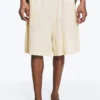 Shorts aus Leinenmischung – Hellbeige Shorts aus Leinenmischung – Hellbeige