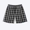 Shorts aus Leinenmischung – kariert, schwarz Shorts aus Leinenmischung – kariert, schwarz