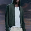 Shrunken Zip Kapuzenpullover – Dunkelkhaki-Grün Shrunken Zip Kapuzenpullover – Dunkelkhaki-Grün
