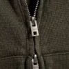 Shrunken Zip Kapuzenpullover – Dunkelkhaki-Grün Shrunken Zip Kapuzenpullover – Dunkelkhaki-Grün