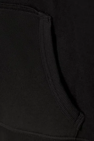 Shrunken Zip Kapuzenpullover – Schwarz Shrunken Zip Kapuzenpullover – Schwarz