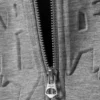 Simon Mit Print Scuba Zip Kapuzenpullover – Grau meliert – Stardust