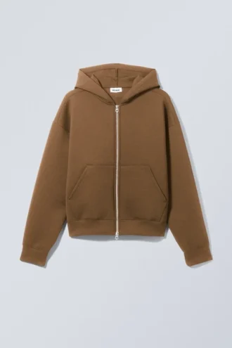 Simon Scuba Zip Kapuzenpullover – Braun