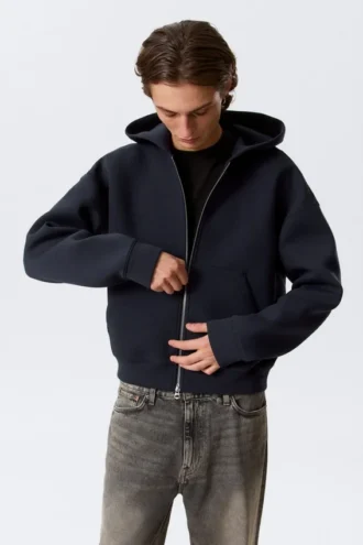 Simon Scuba Zip Kapuzenpullover – Dunkelblau