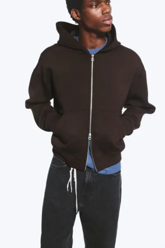 Simon Scuba Zip Kapuzenpullover – Dunkelbraun Simon Scuba Zip Kapuzenpullover – Dunkelbraun