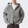 Simon Scuba Zip Kapuzenpullover – Grau meliert Simon Scuba Zip Kapuzenpullover – Grau meliert