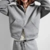 Simon Scuba Zip Kapuzenpullover – Grau meliert Simon Scuba Zip Kapuzenpullover – Grau meliert