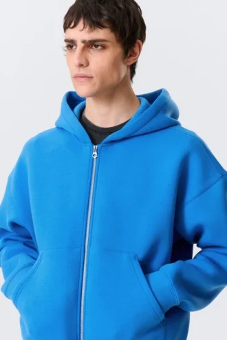 Simon Scuba Zip Kapuzenpullover – Hellblau