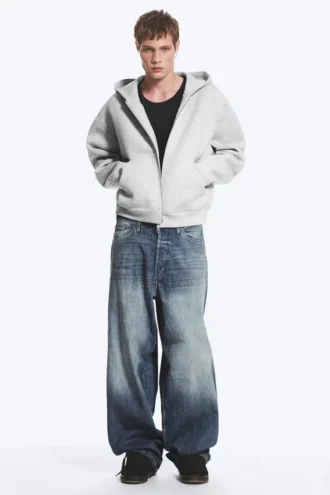 Simon Scuba Zip Kapuzenpullover – Hellgrau meliert Simon Scuba Zip Kapuzenpullover – Hellgrau meliert