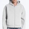 Simon Scuba Zip Kapuzenpullover – Hellgrau meliert Simon Scuba Zip Kapuzenpullover – Hellgrau meliert