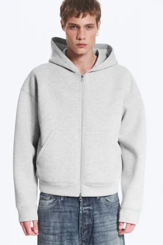 Simon Scuba Zip Kapuzenpullover – Hellgrau meliert Simon Scuba Zip Kapuzenpullover – Hellgrau meliert