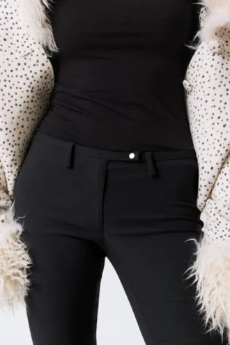 Skinny-Treggings mit niedriger Leibhöhe – Schwarz